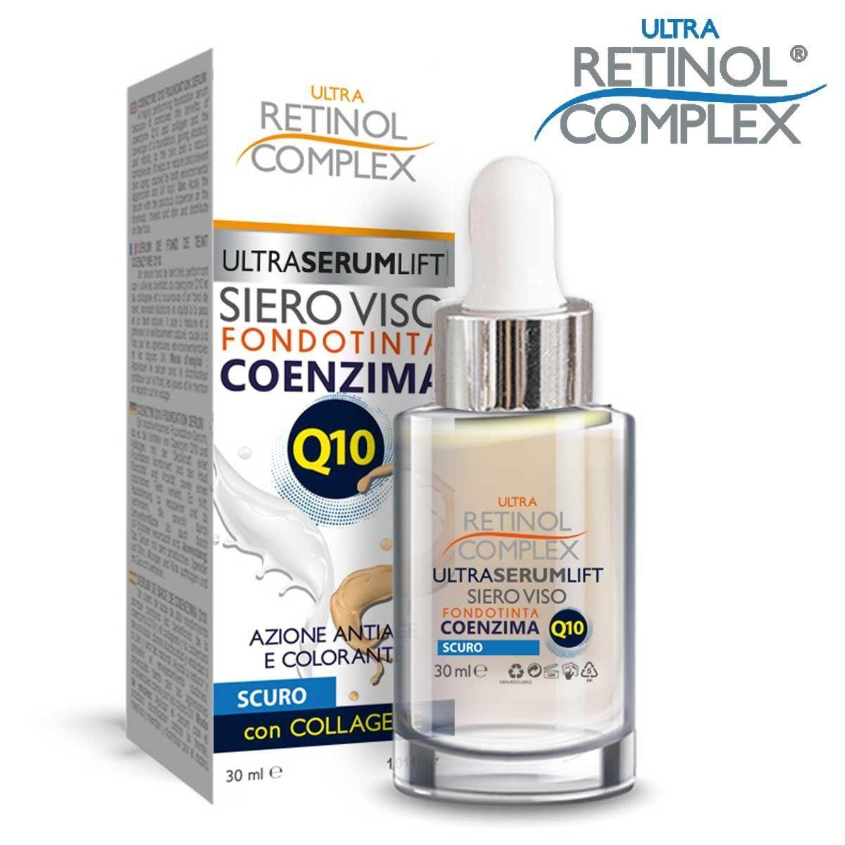 Retinol complex siero viso fondotinta coenzima q10 scuro 30 ml