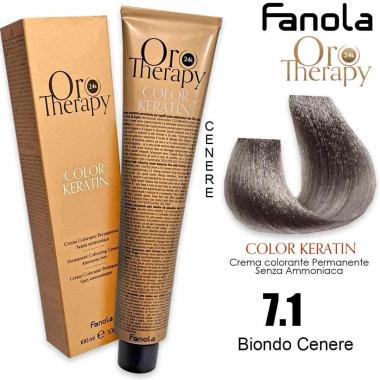 Fanola oro therapy color keratin 100 ml 7.1