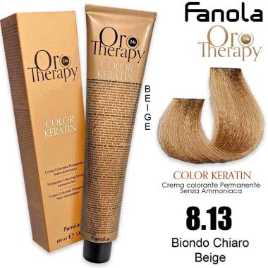 Fanola oro therapy color keratin 100 ml 8.13