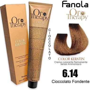 Fanola oro therapy color keratin 100 ml 6.14