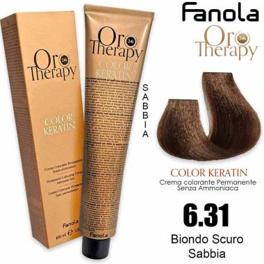 Fanola oro therapy color keratin 100 ml 6.31