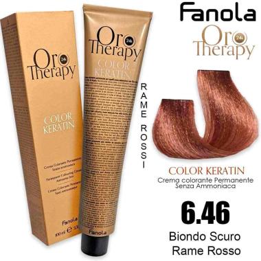 Fanola oro therapy color keratin 100 ml 6.46