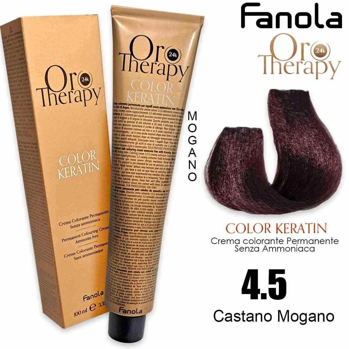 Fanola oro therapy color keratin 100 ml 4.5