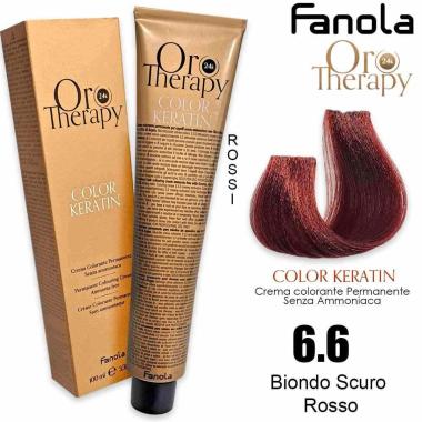 Fanola oro therapy color keratin 100 ml 6.6