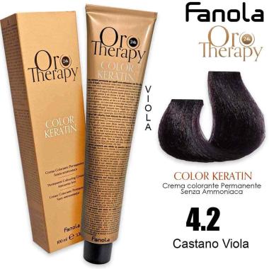 Fanola oro therapy color keratin 100 ml 4.2