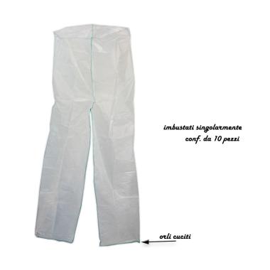 Pantalone tnt accoppiato polietilene conf. 10 pz