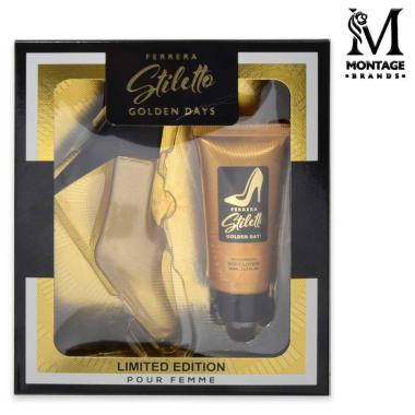 Gift set montage edp 50 ml body lotion 50 ml stiletto golden days