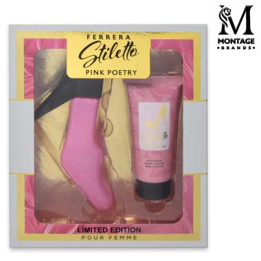 Gift set montage edp 50 ml body lotion 50 ml stiletto pink poetry