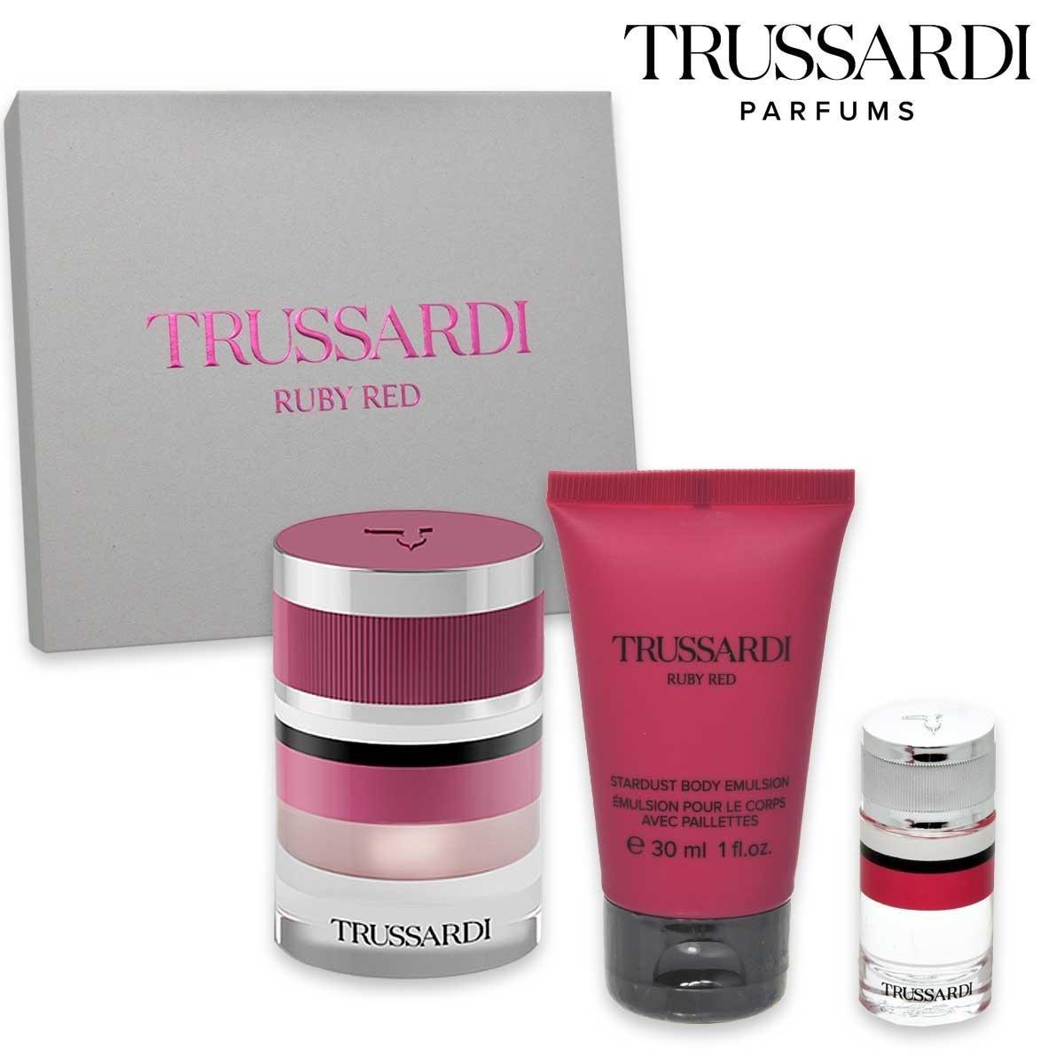 Trussardi set ruby red edp 30 ml + body emulsion 30 ml + edp 7 ml