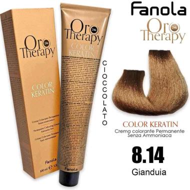 Fanola oro therapy color keratin 100 ml 8.14