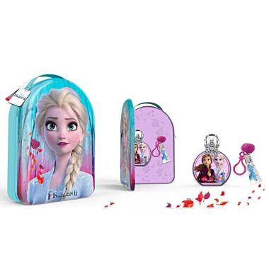 Frozen ii set edt100ml+lipgloss pom pom charm+astuccio figura 3d