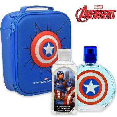 Capitan america neceser 3d edt 100ml + shower gel