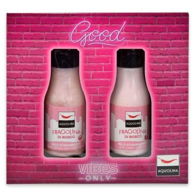 Aquolina good vibes fragolina di bosco bagno 125 ml + latte corpo 125 ml