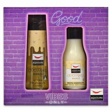 Aquolina good vibes cioccolato bianco bagno 125 ml + acqua corpo 150 ml