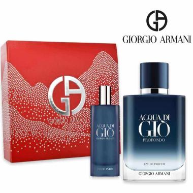 Armani coffret acqua di gio' uomo profondo edp 100 ml + edp 15 ml