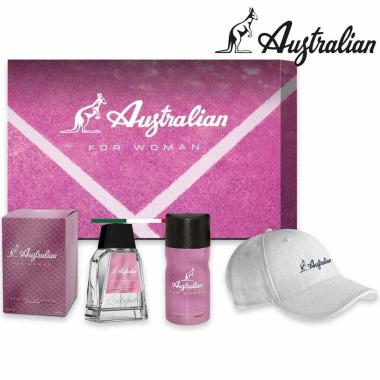 Australian rosa edt astucciato + deodorante + berretto