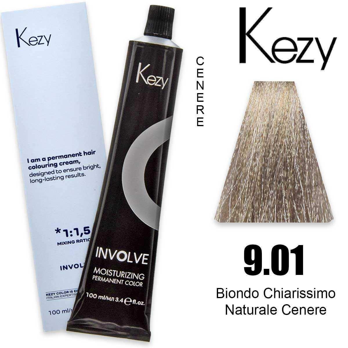 Kezy involve color 100 ml biondo chiarissimo naturale cenere 9.01