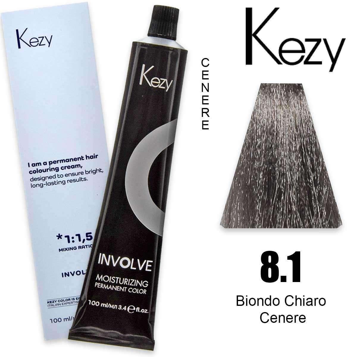 Kezy involve color 100 ml biondo chiaro cenere 8.1