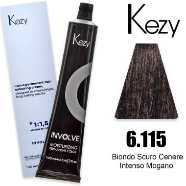 Kezy involve color 100 ml biondo scuro cenere intenso mogano 6.115