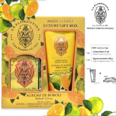 La florentina giftset small bl 75ml hc106g soap agrumi di boboli