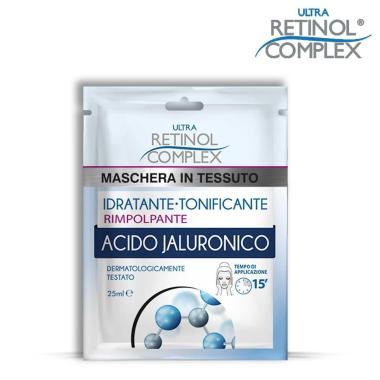 Retinol complex 3 maschere viso da 25 ml in tessuto acido jaluronico