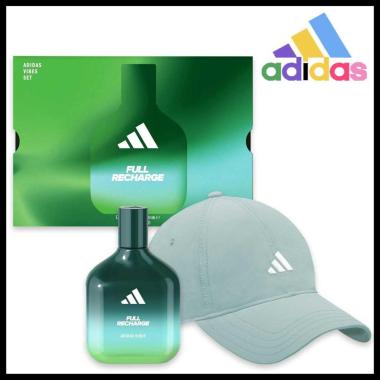 Adidas coffret edp full recharge 100ml + cap baseline