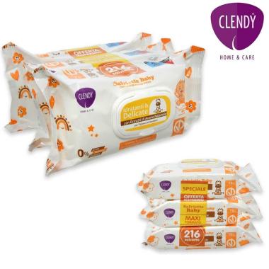 Clendy salviette imb. baby avena 3 confezioni  x 72 pz