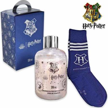 Harry potter nox (b/doccia profumato glitterato 300ml + calzini blu-grigi)