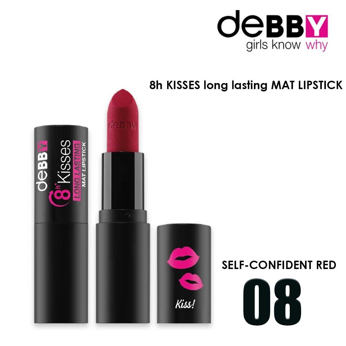 Debby rossetto long lasting mat 8h kisses 08 self-confident red