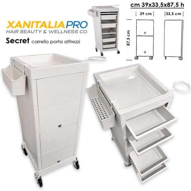Carrello porta attrezzi secret parruchiere bianco