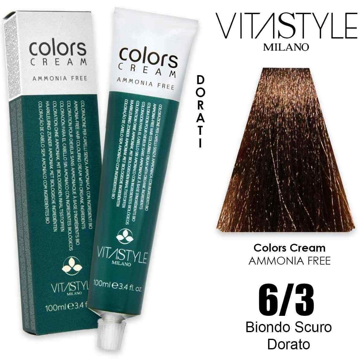 Vitastyle colors cream senza ammoniaca 100 ml 6.3