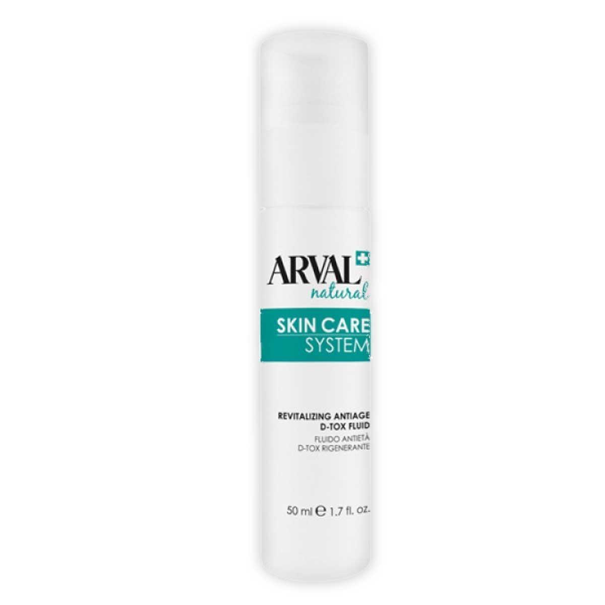 Arval natural skincare system -fluido antietÀ d-tox rigenerante 50 ml