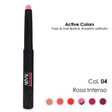 ARVAL Pure & mat lipstick n. 04 - rosa intenso          rossetto satinato - matitone