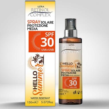 Retinol complex hello summer spray solare protezione alta spf 30 150 ml