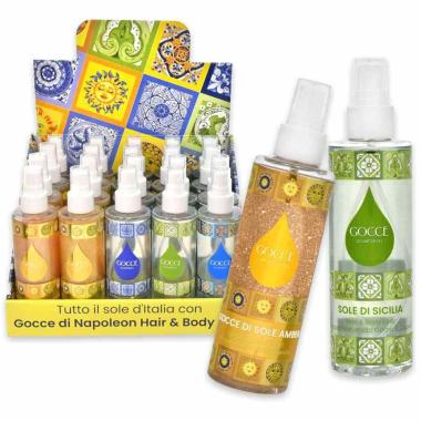 Gocce di napoleon espositore acqua corpo 200 ml 15 pezzi + 5 tester
