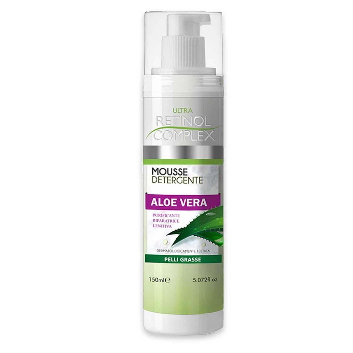 Retinol complex mousse detergente viso aloe vera per pelli grasse 150 ml