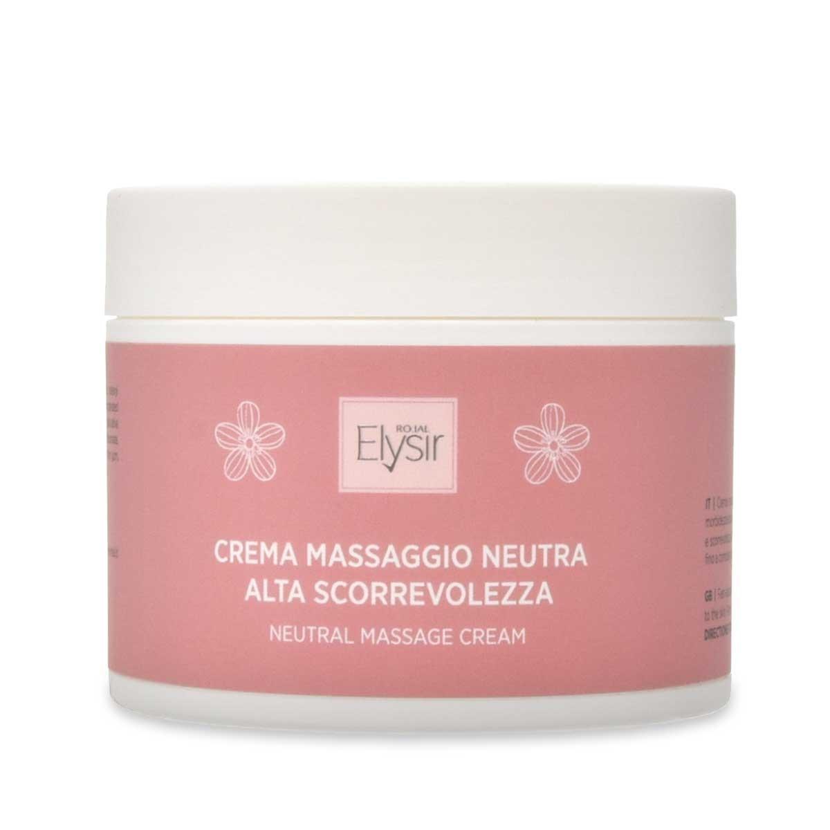 Roial elysir crema massaggio corpo neutra 500 ml alta scorrevolezza
