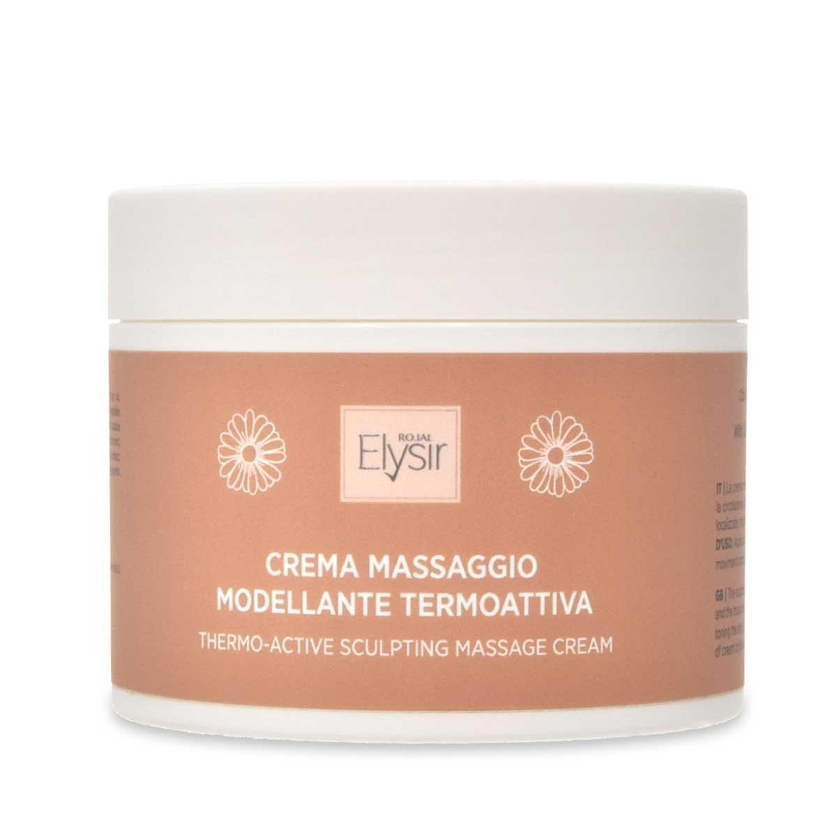 Roial elysir crema massaggio corpo termoattiva 500 ml con capsico