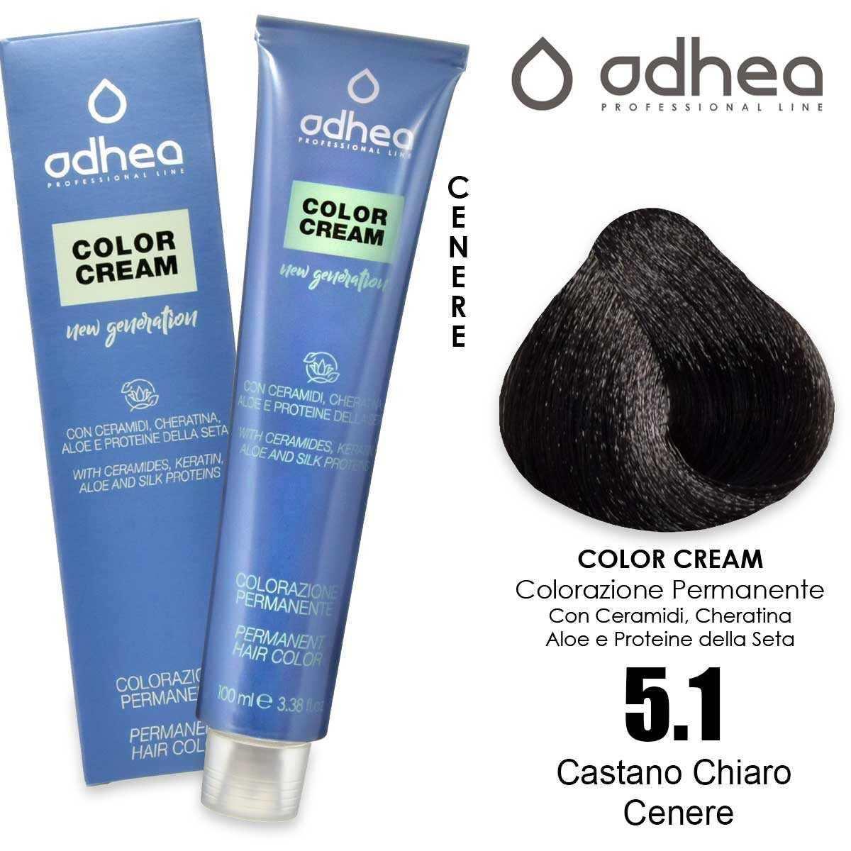 Odhea color cream con ammoniaca 100 ml - 5.1 castano chiaro cenere