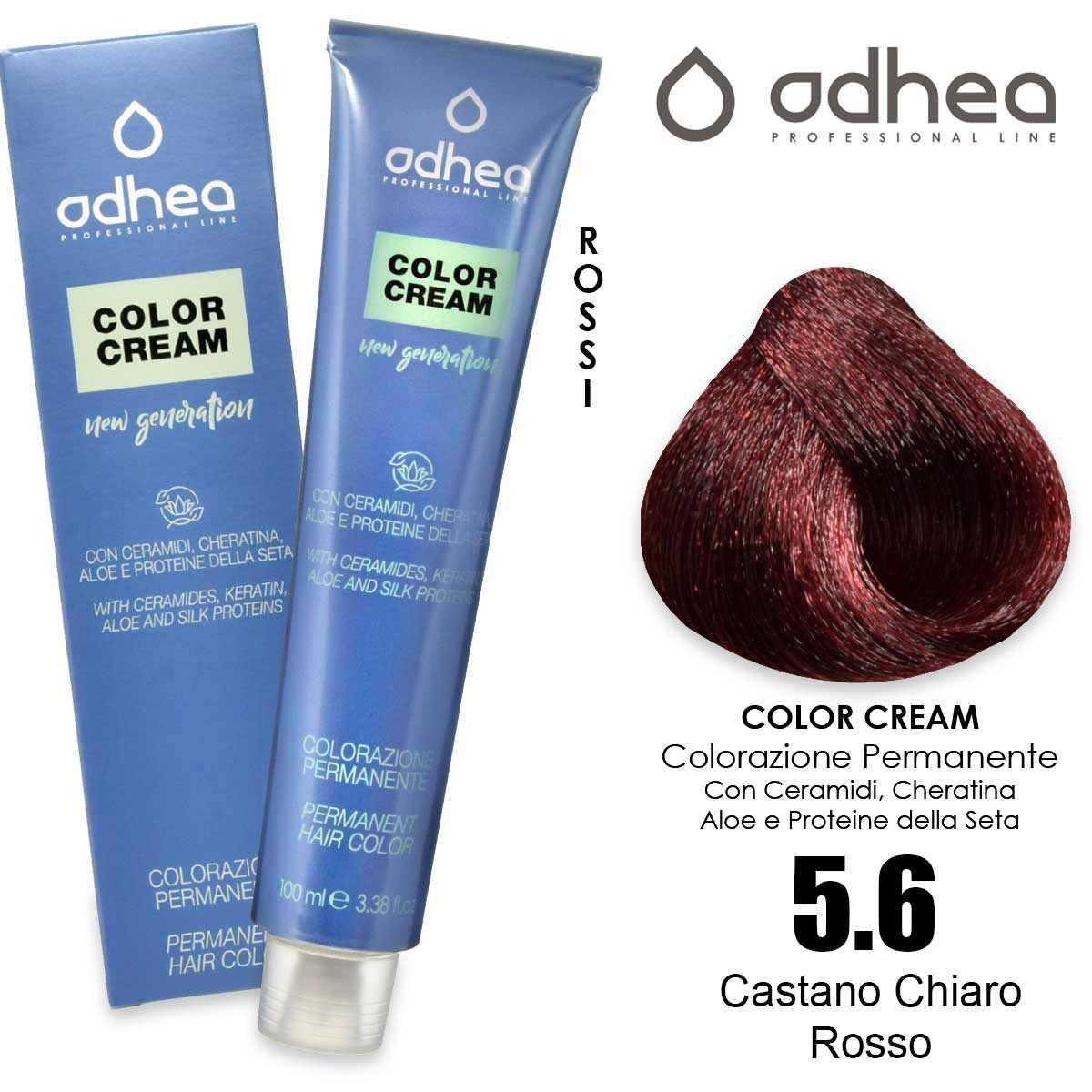Odhea color cream con ammoniaca 100 ml - 5.6 castano chiaro rosso