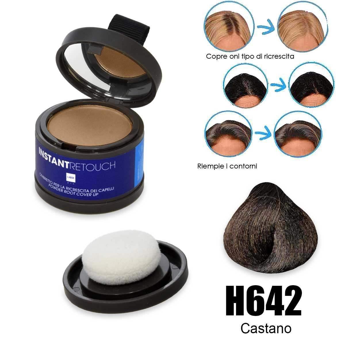 Labor instantretouch ombretto per la ricrescita dei capelli colore castano