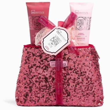 iNSTITUTE SCENTED BATH ROSE WASH BAG 3 PCS