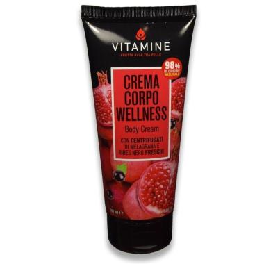 Vitamine crema corpo con centrifugati di melagrana e ribes nero