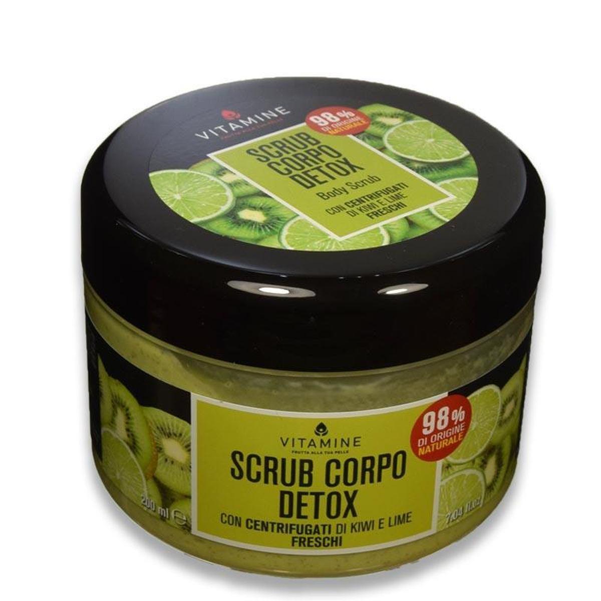 Vitamine scrub corpo con centrifugati di kiwi e lime detox