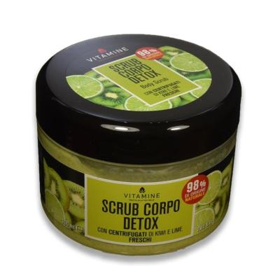 Vitamine scrub corpo con centrifugati di kiwi e lime detox