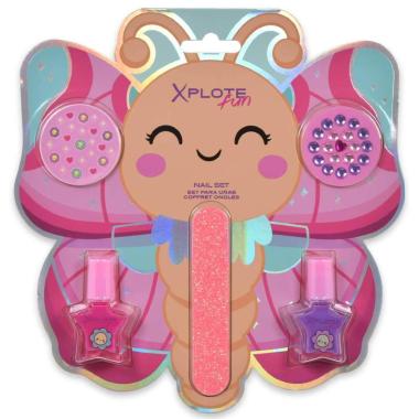 Xplote fun happy butterfly nail polish trio