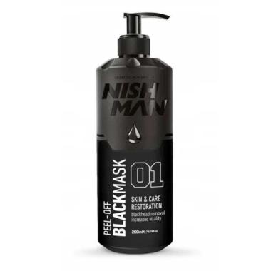 NISHMAN BLACK PEEL-OFF MASK With PUMP 200 ML