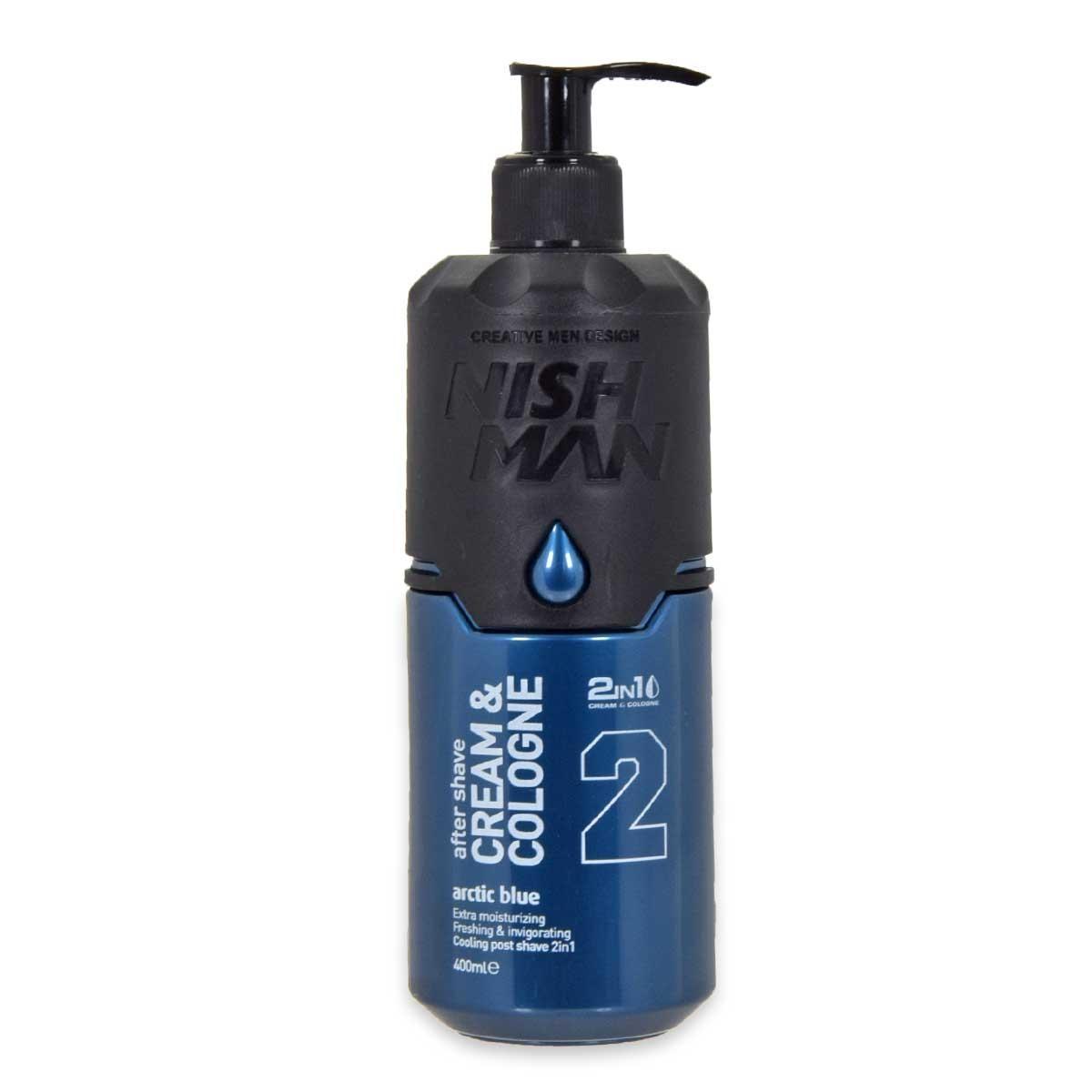 NISHMAN AFTER SHAVE CREAM + COLOGNE 2in1 (ARCTIC BLUE) 400 ML