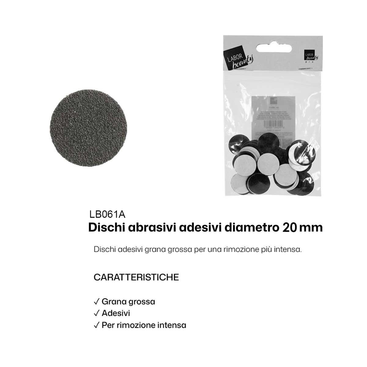 Labor dischi abrasivi adesivi grana grossa diametro 20mm conf. 50 pz
