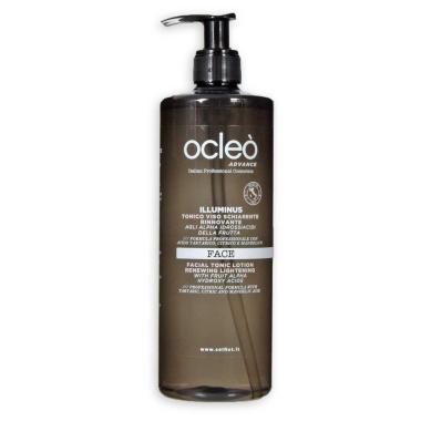 Ocleo  tonico viso schiarente rinnovante agli alpha idrossiacidi della frutta ml 500